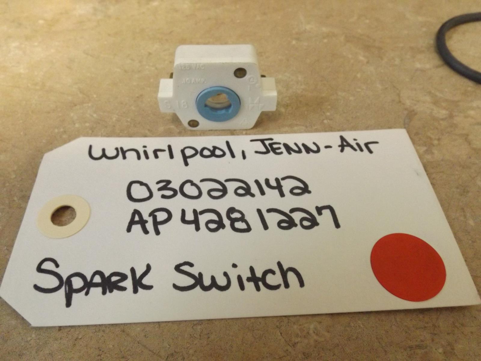 WHIRLPOOL STOVE 03022142 SPARK SWITCH (NEW) WHIRLPOOL STOVE 03022142 SPARK SWITCH (NEW)